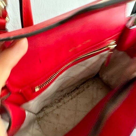 Michael Kors Saffiano Red Medium Bag - Picture 8 of 8